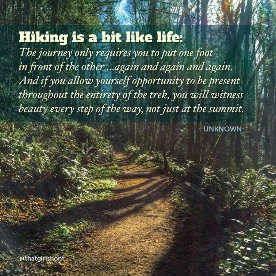 hiking is like life